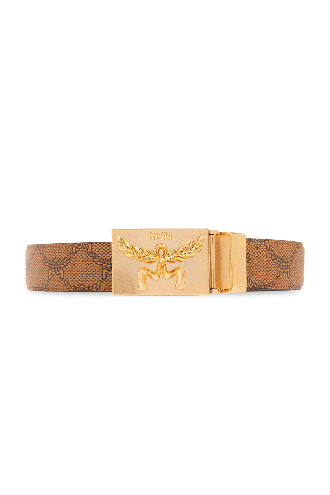 Mcm gold outlet belt